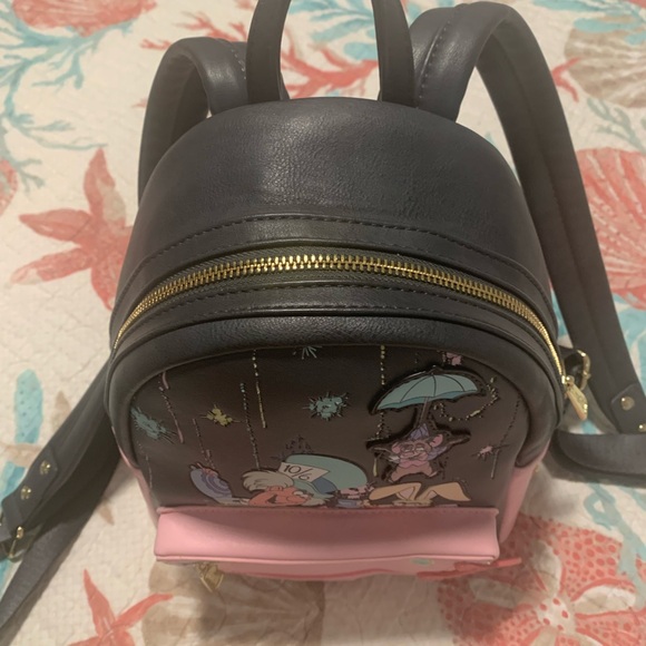 Disney Loungefly Alice in Wonderland Leather Character Backpack - Picture 7 of 11
